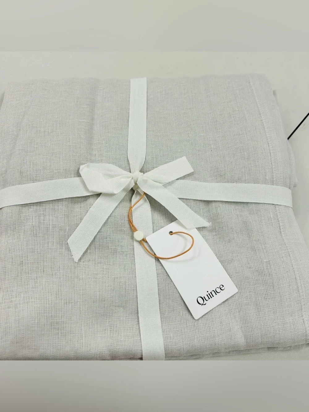 NWT QUINCE Set Of 2 48x108 European Linen Sheer Curtains Cloud 8642